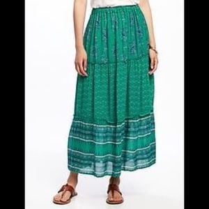 Old Navy Tiered Boho Maxi Skirt